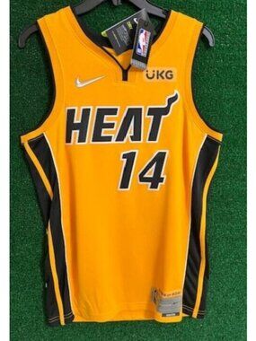 Miami Heat Trophy Gold Jersey Tyler Herro Swingman Numbered Rare CN9934-718 Sz S